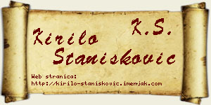 Kirilo Stanišković vizit kartica